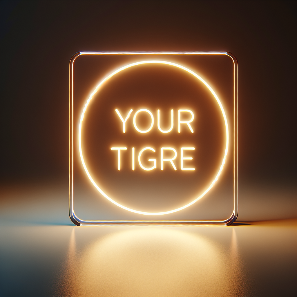 Realistic stock image of personalized neon LED sign